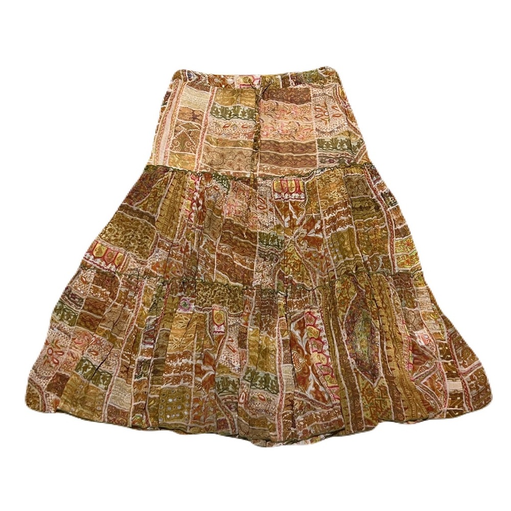 Miss June Paris Patchwork Tiered Maxi Skirt, Women’s OSFM or L/XL